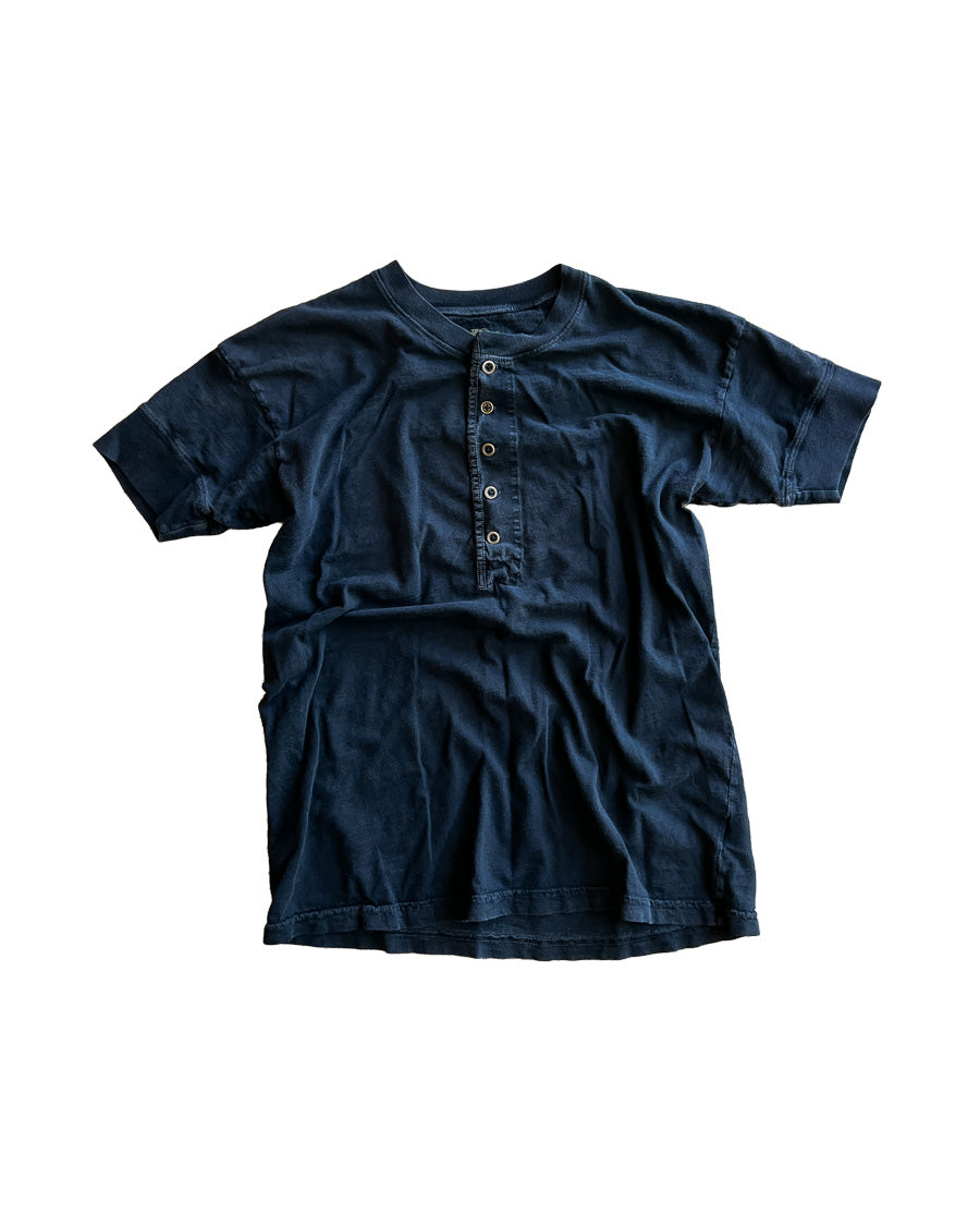 Black Short Sleeve Henley