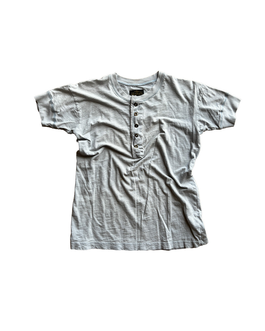 Blue Short Sleeve Henley