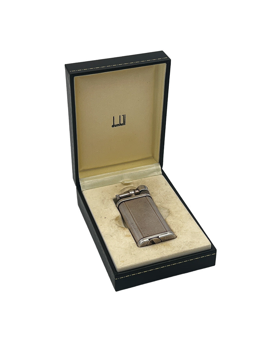 Vintage Dunhill Unique Lift Arm Petrol Lighter Patent 143752 Made in England with Box