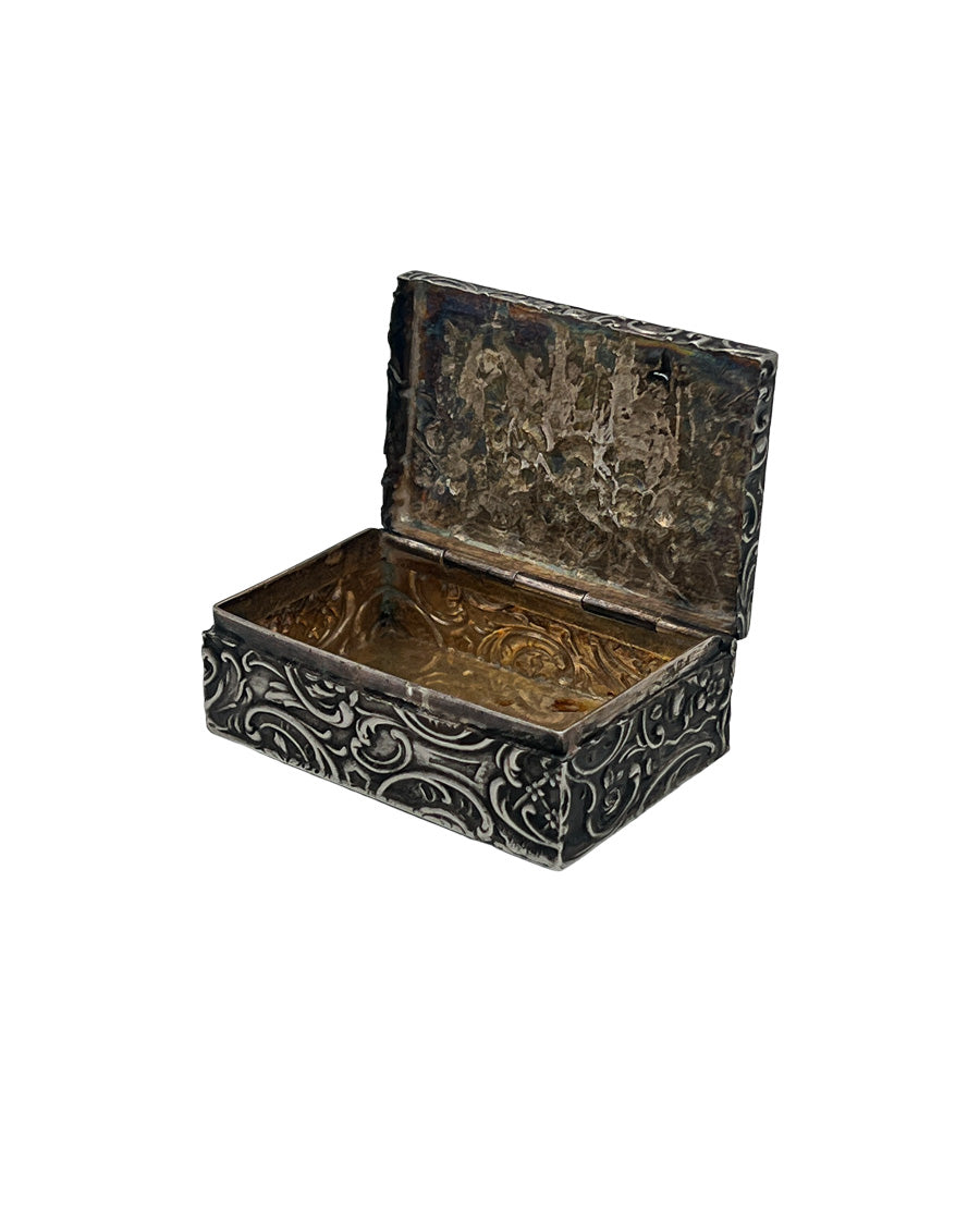 Vintage Dutch Silver “Night Watch” Rembrandt Relief Snuff / Trinket Box