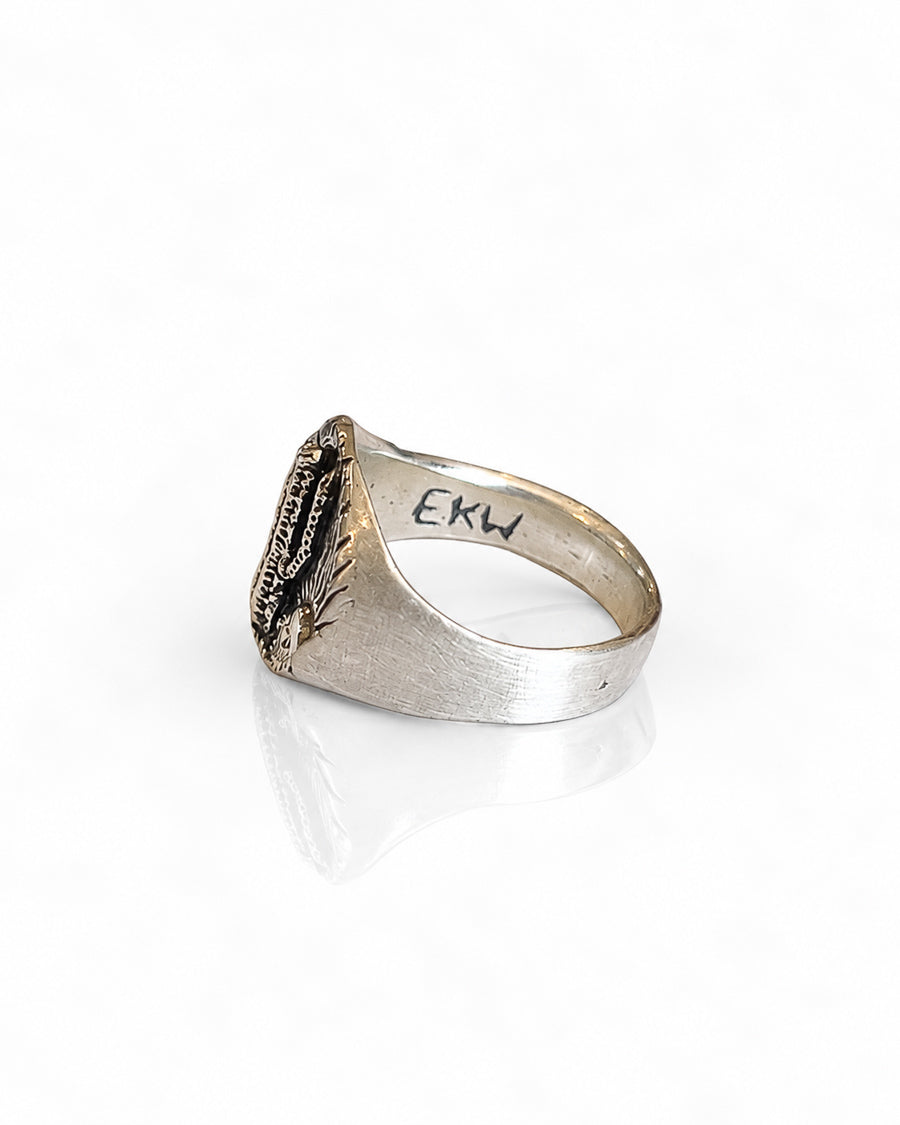 Sterling Silver Saguaro Signet Ring
