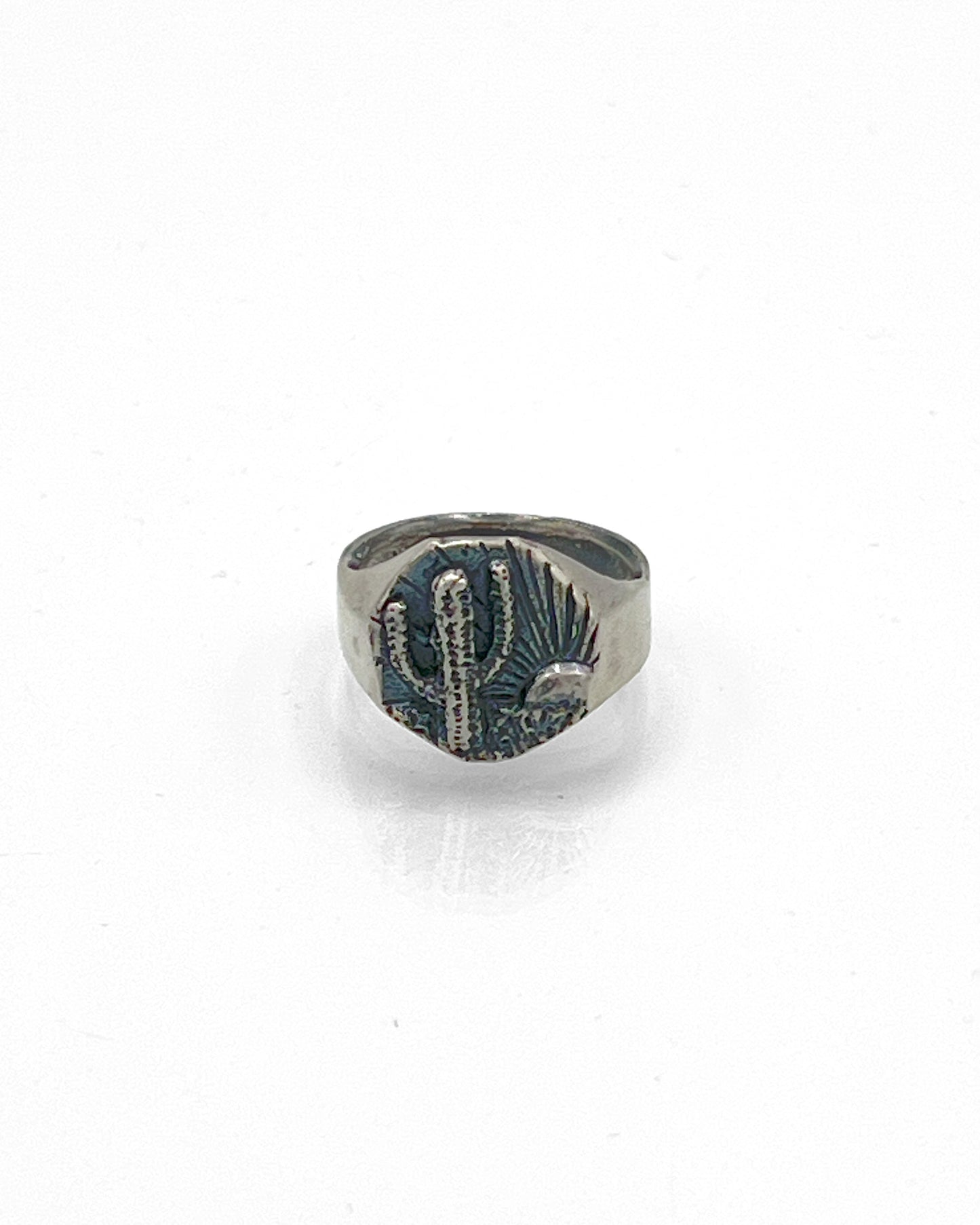 Sterling Silver Saguaro Signet Ring