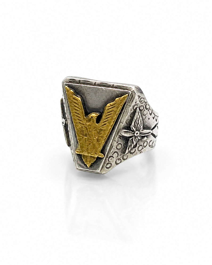 World War II Victory Ring, c. 1945 (Sterling)
