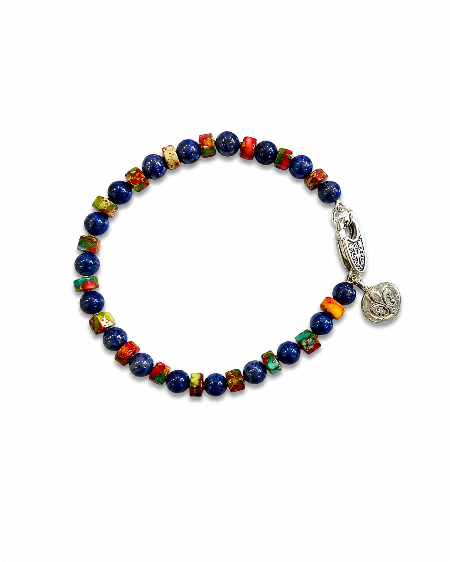 Rainbow Jasper and Sodalite Bracelet