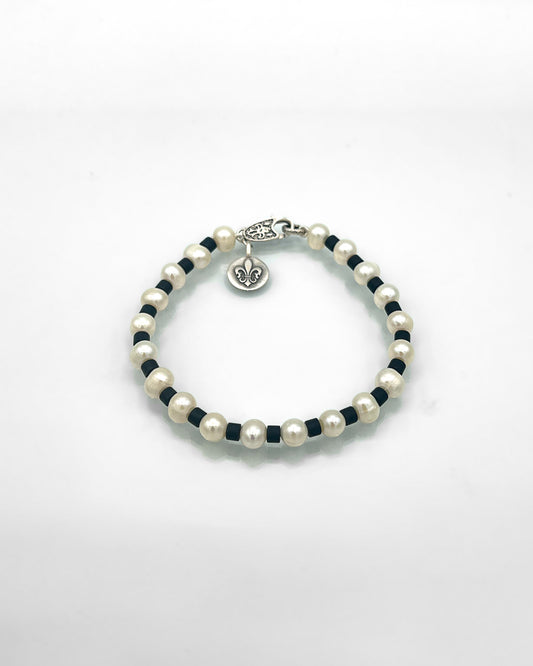 Biwa Pearl and Onyx Bracelet