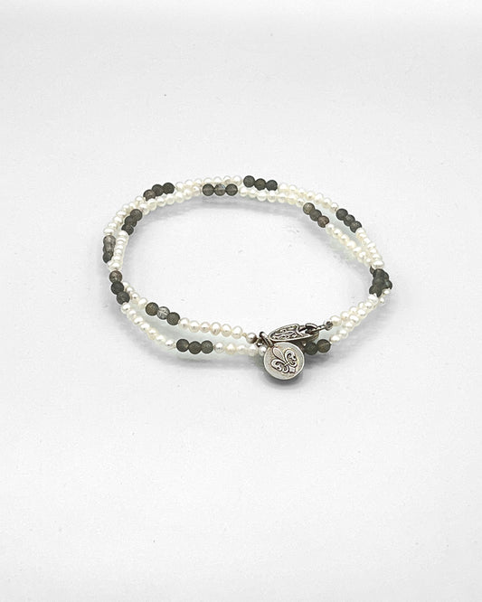 Labradorite and Pearl Necklace