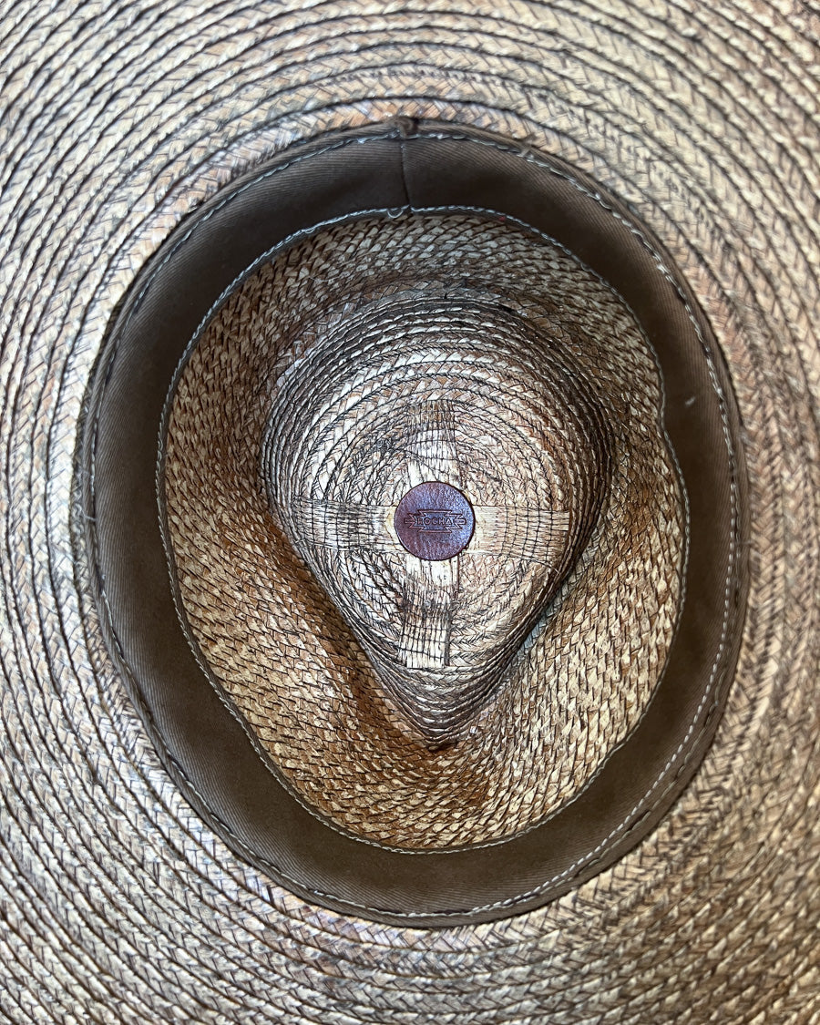 Tobacco-Stained Hand-Made Desert Straw Fedora