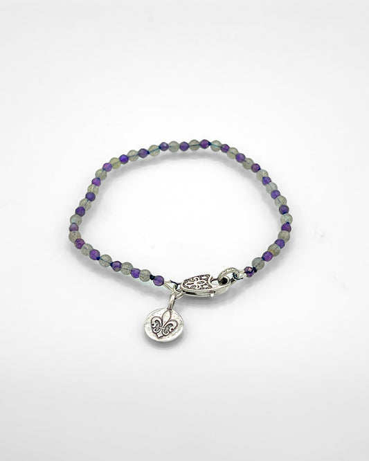 Labradorite and Amethyst Bracelet
