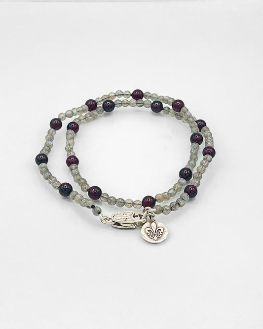 Labradorite & Garnet Necklace