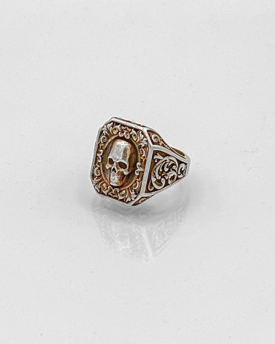 Skull with Intricate Scrollwork (Sterling)