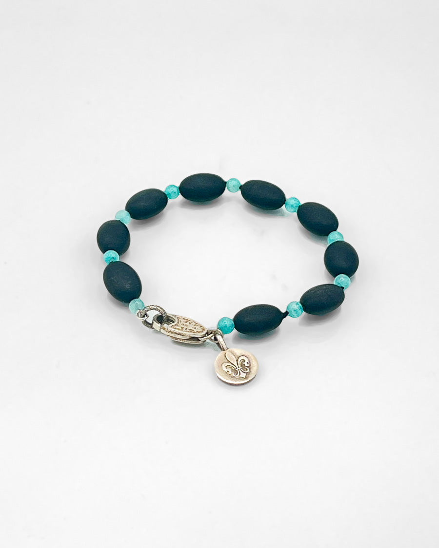Onyx and Amazonite Bracelet