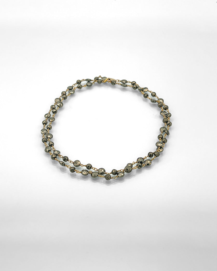 Pyrite and Sterling Silver Necklace