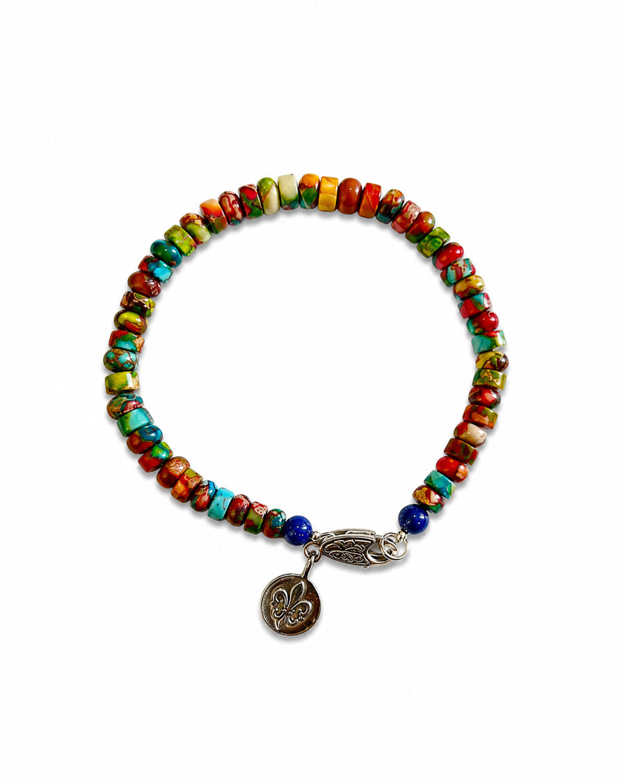 Rainbow Jasper and Sodalite Accents Bracelet