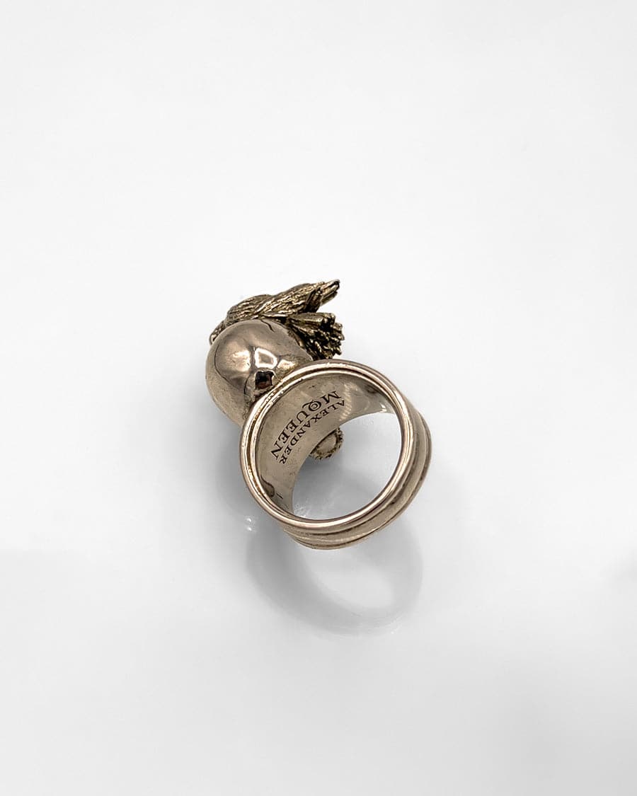 Skull & Crow Ring