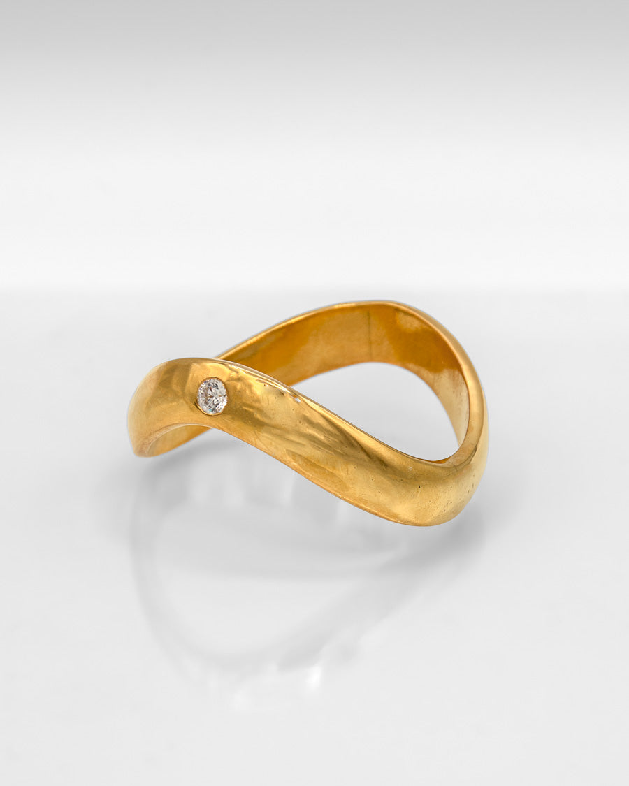 Sterling Silver 18k Gold Cock Ring - Luxury Cock Ring with Unique Wave Shape - Laughlin Mercantile