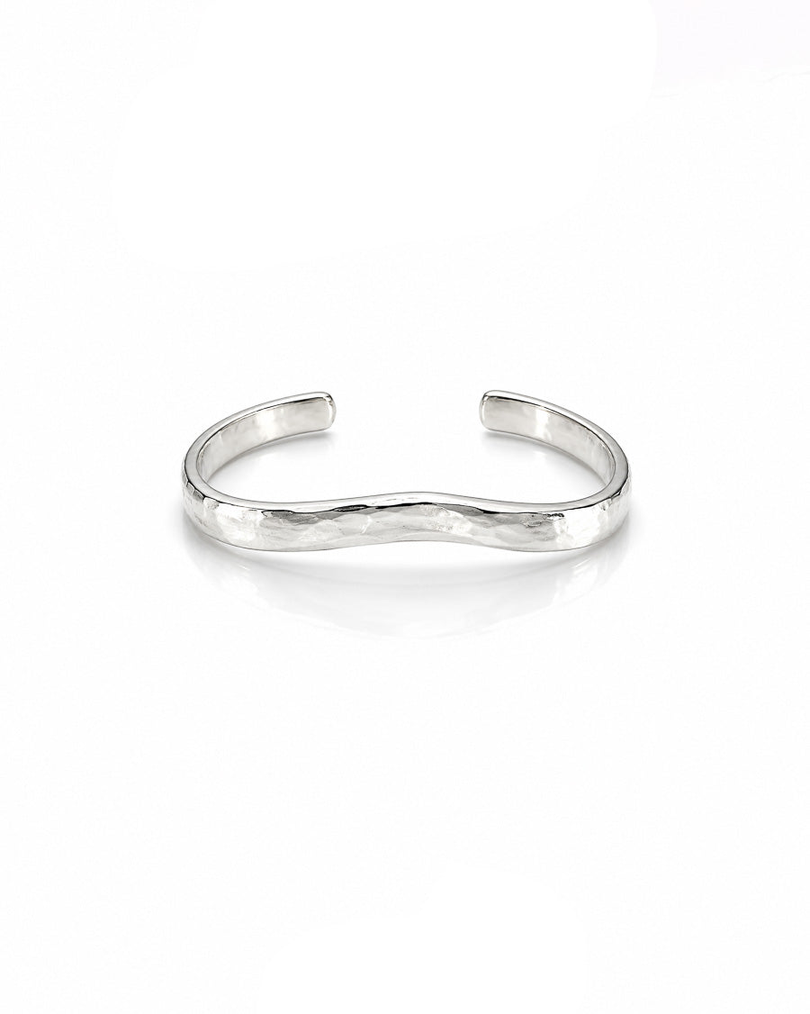 Sterling Silver Wave Cuff Bracelet