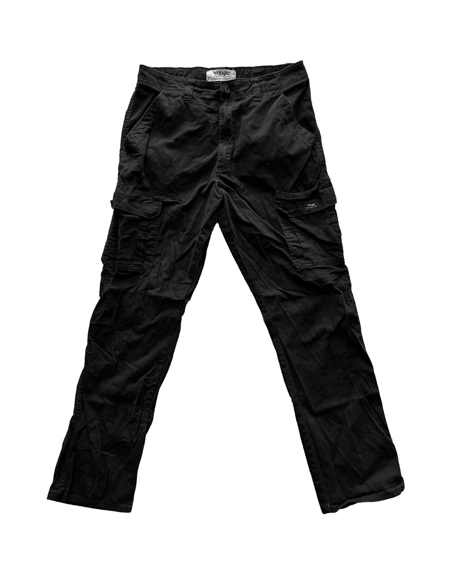 Black 33x34 Mens Wrangler Cargo Pants