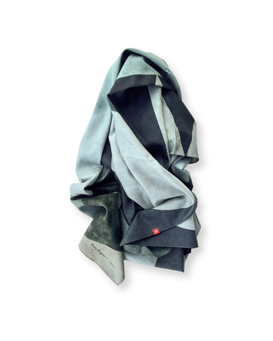 The Andy Burgess Scarf - Back view of the scarf, highlighting its generous dimensions and luxurious feel.