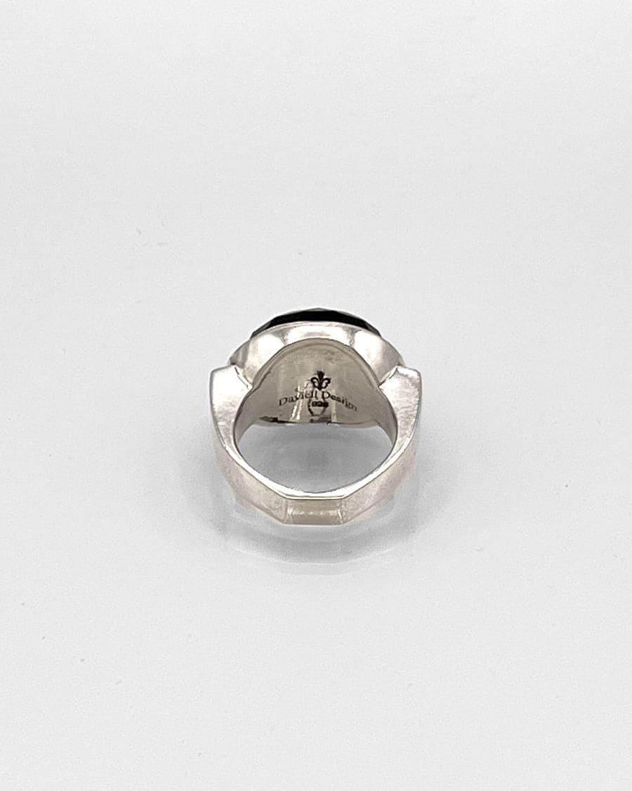 Sterling Silver Ring with Oval Stone in Bezel Mount
