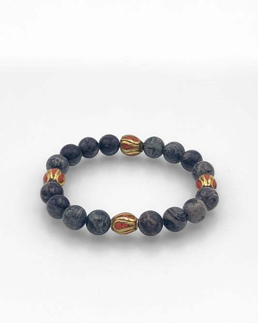 Blue Tiger Eye Tibetan Bead Bracelet