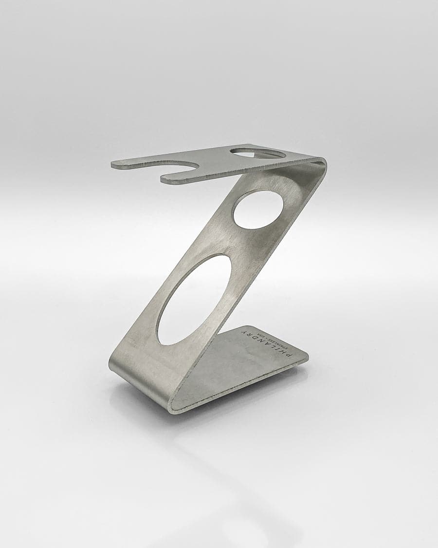 Stainless Steel Shave Stand for Brush and Razor by PHILANDRY