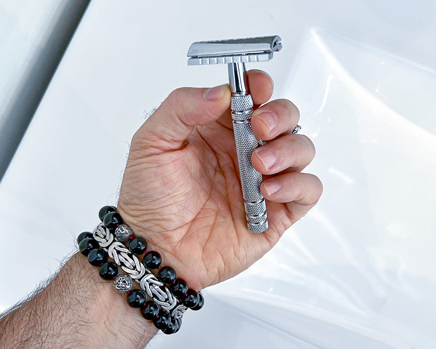 Double-Edge Heavy-Duty Chrome Wet Shave Safety Razor