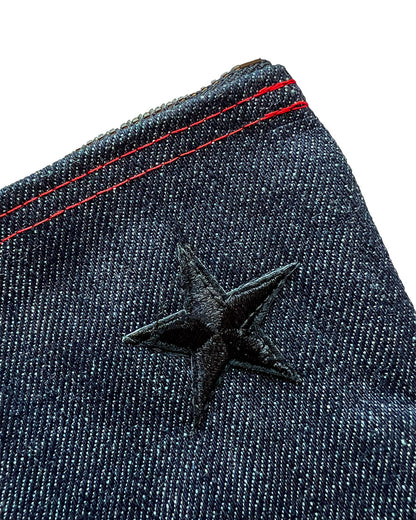 The Black Star Selvedge Denim Man Clutch