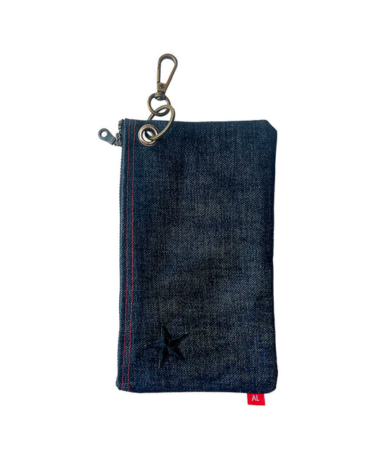 The Black Star Selvedge Denim Man Clutch