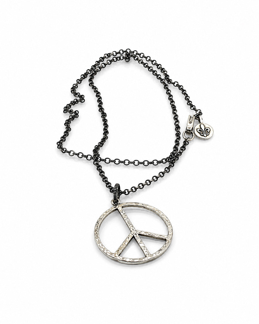 Sterling Silver Chain with Peace Symbol