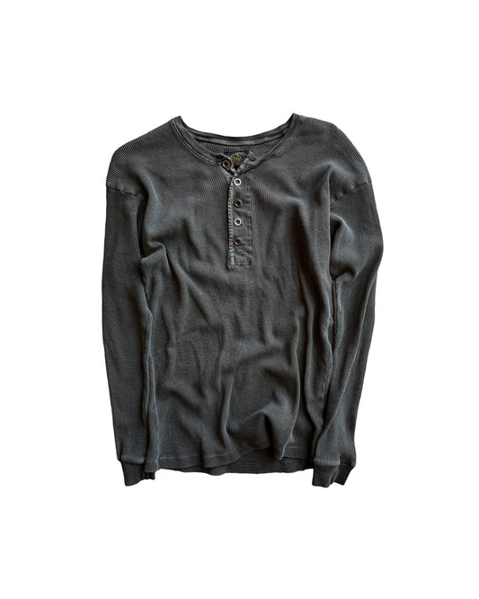 Olive Long Sleeve Thermal Henley