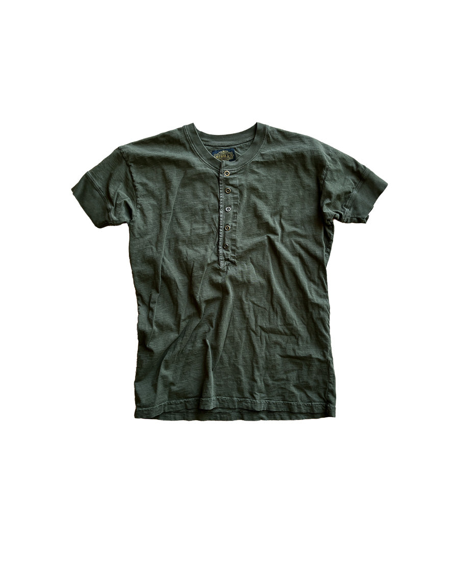Olive Short Sleeve Henley