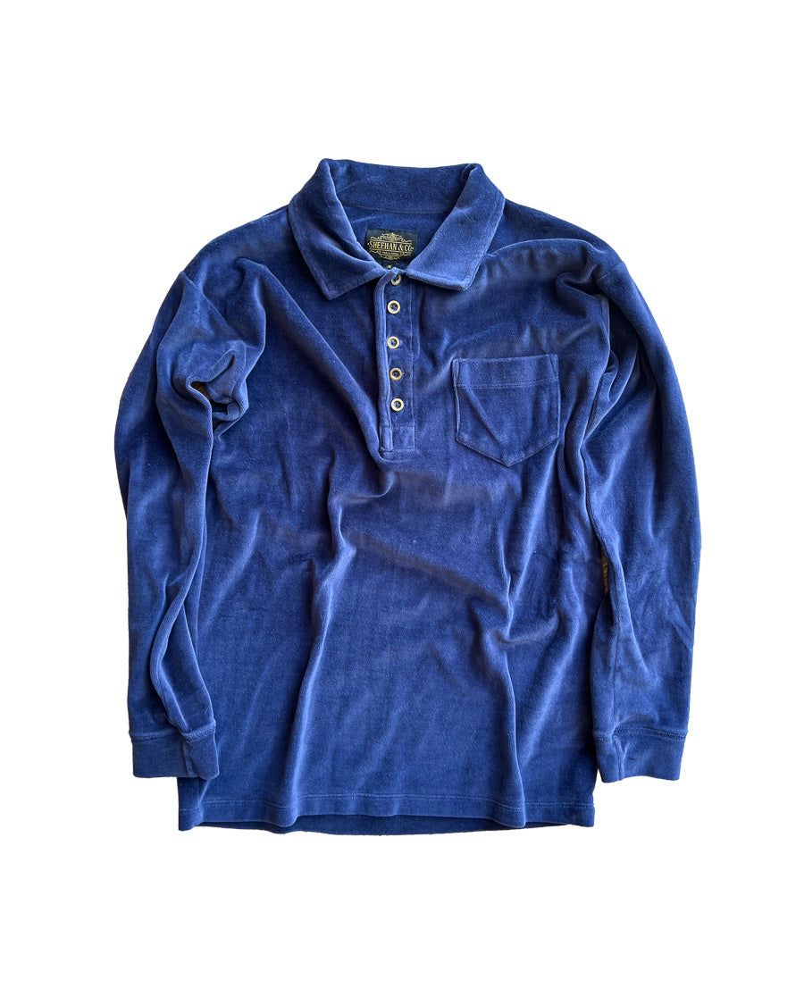Blue Long Sleeve Velour