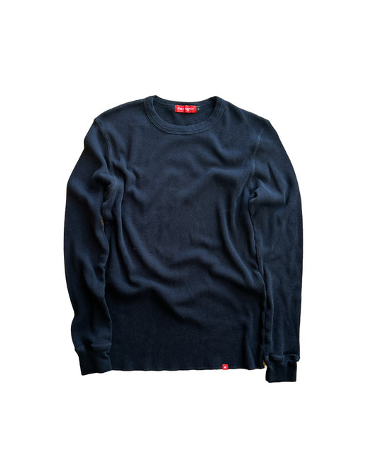 Black Long Sleeve Thermal Crew
