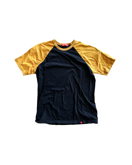 Gold and Black Short Sleeve Raglan