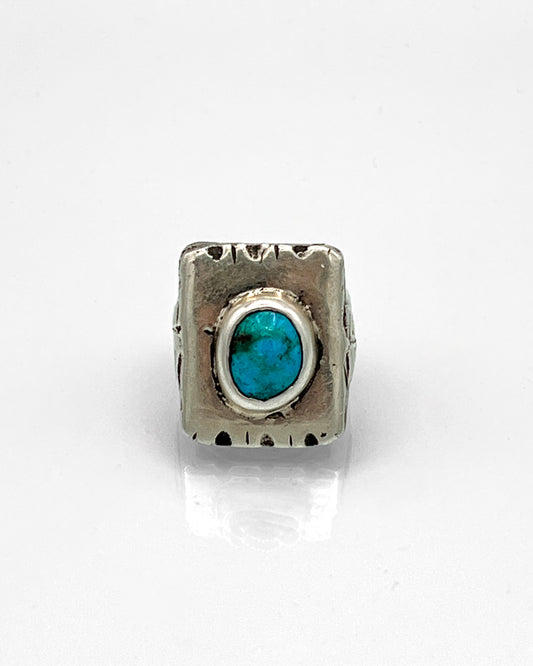 Sterling Silver Ring with Bisbee Turquoise