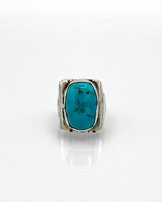 Sterling Silver Ring with Royston Turquoise