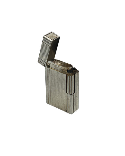 Vintage S.T. Dupont Paris Silver-Tone Butane Lighter Made in France with Original Box