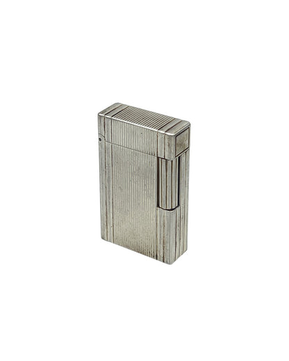 Vintage S.T. Dupont Paris Silver-Tone Butane Lighter Made in France with Original Box
