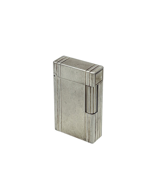 Vintage S.T. Dupont Paris Silver-Tone Butane Lighter Made in France with Original Box