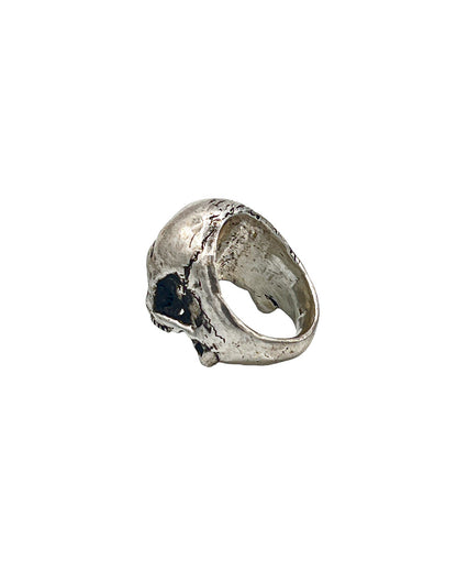 JM Custom Skulls Heavy Sterling Silver Full Face Skull Ring by John Mettier — 2.3 oz