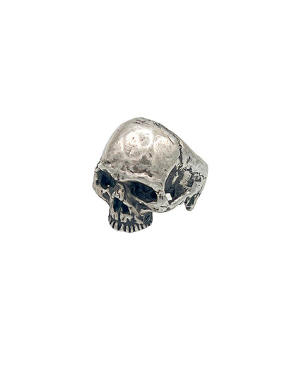 JM Custom Skulls Heavy Sterling Silver Full Face Skull Ring by John Mettier — 2.3 oz