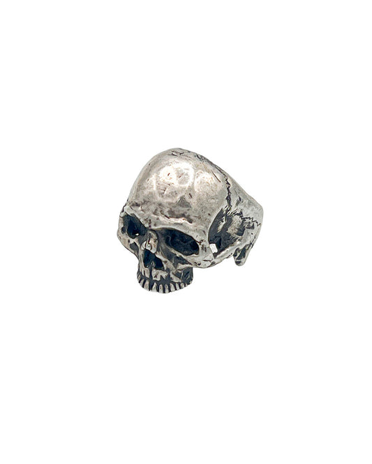 JM Custom Skulls Heavy Sterling Silver Full Face Skull Ring by John Mettier — 2.3 oz