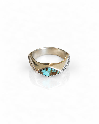 Sterling Silver Ring with Australian Turquoise