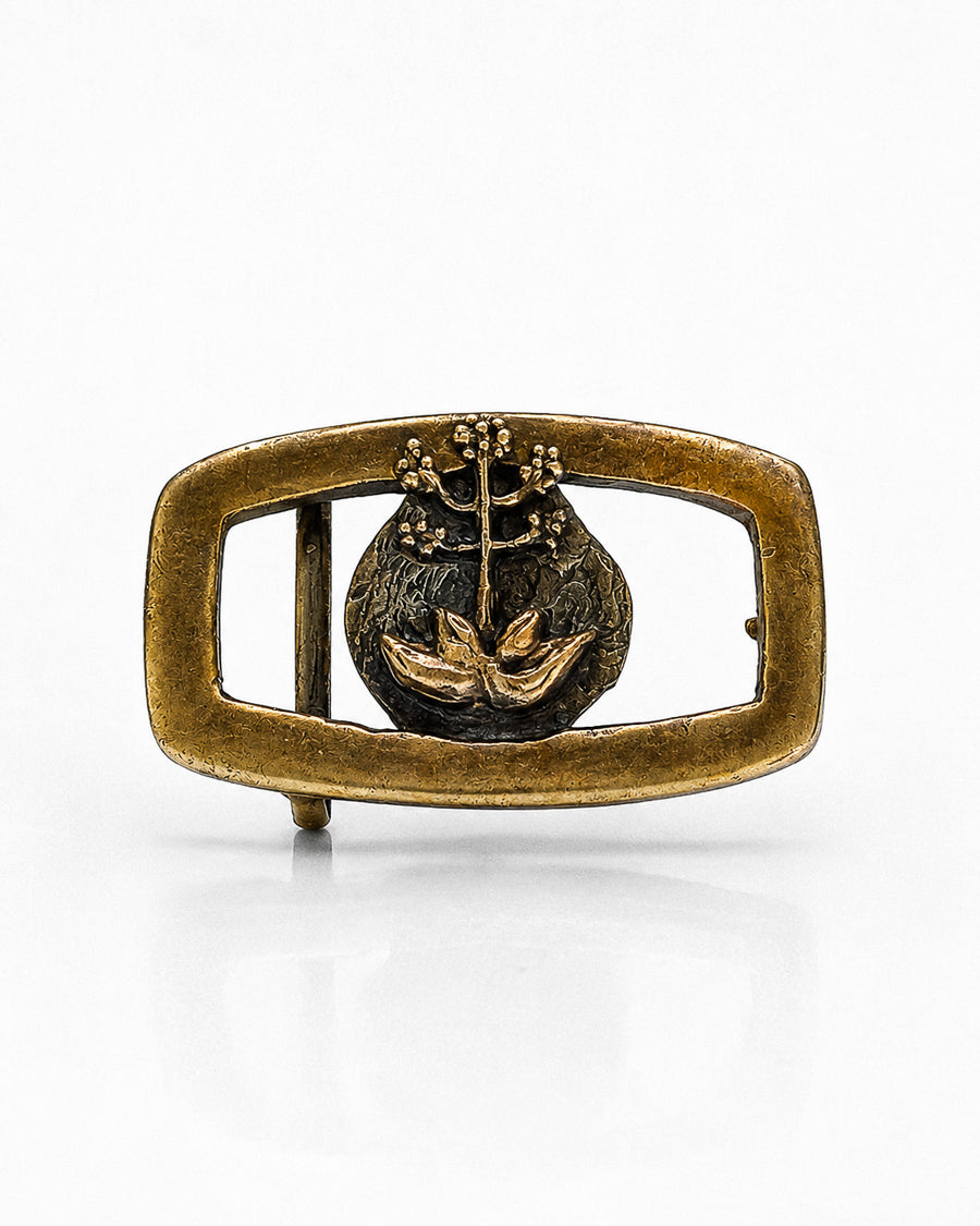 Bronze Belt Buckle, Agave
