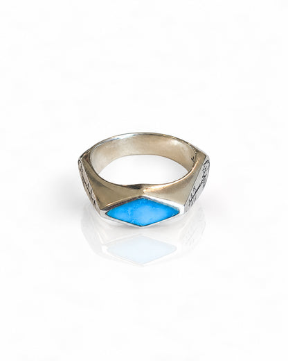 Sterling Silver Ring with Kingman Turquoise