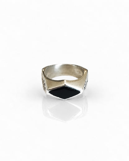 Sterling Silver Ring with Black Onyx
