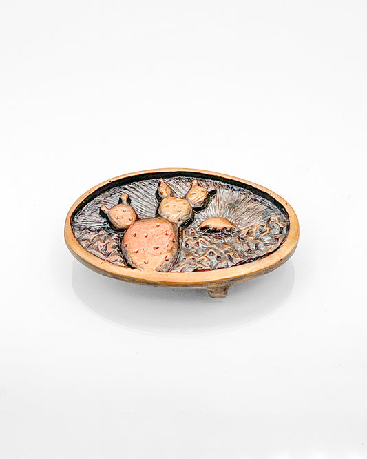 Bronze Belt Buckle, Pickly Pear