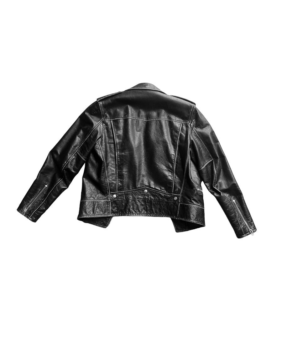 SAINT LAURENT PARIS — DISTRESSED LEATHER L01 MOTORCYCLE JACKET