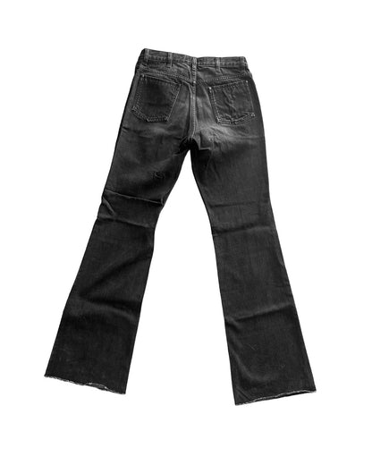 YVES SAINT LAURENT RIVE GAUCHE — 2004 TOM FORD-ERA BLACK FLARED JEANS (30)