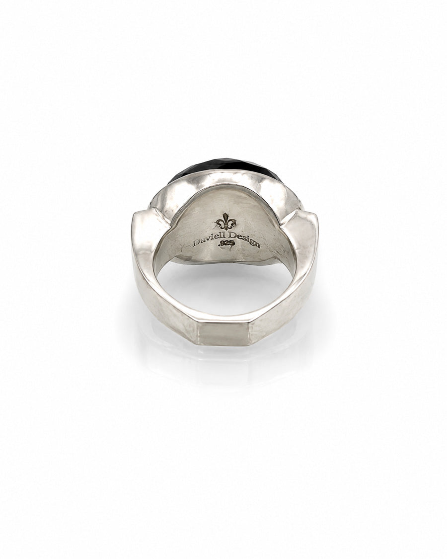Sterling Silver Ring with Oval Stone in Bezel Mount